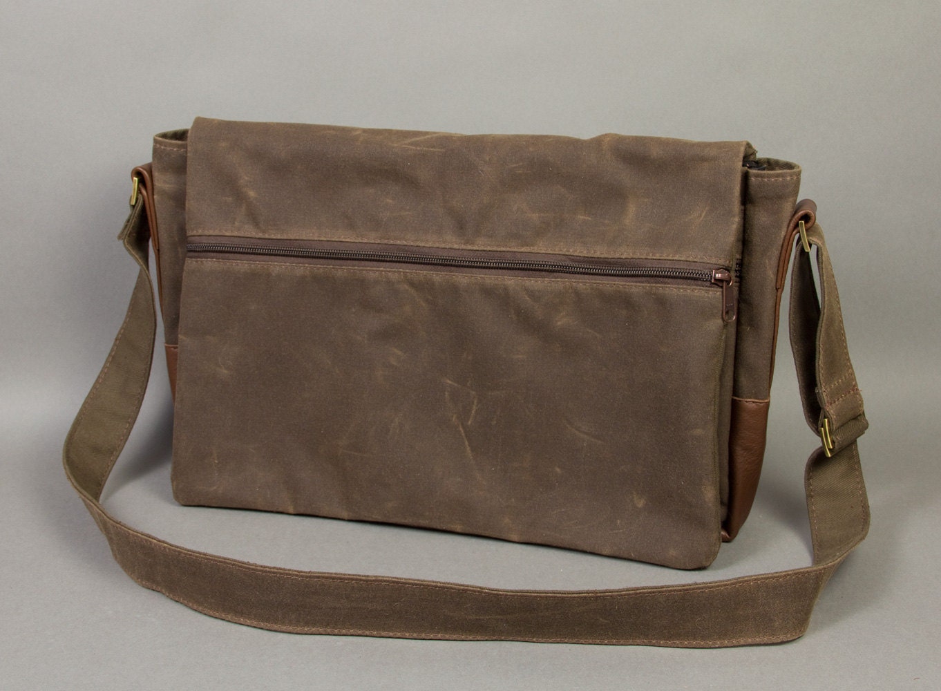 Waxed Cotton Messenger Bag