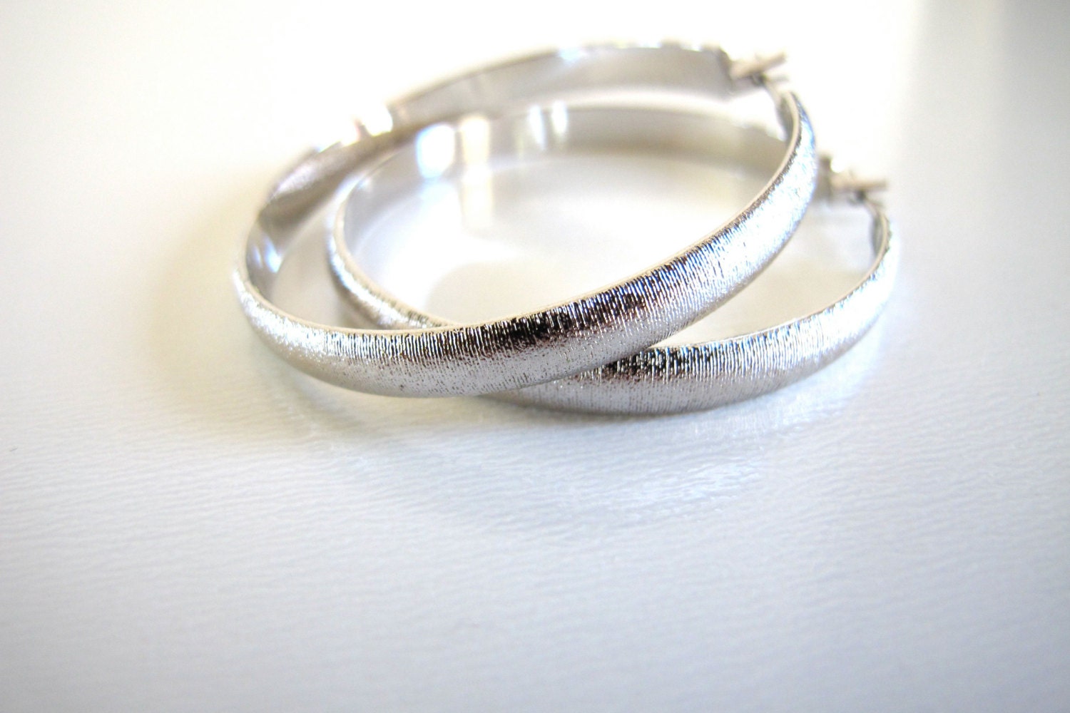 Vintage Silver Hoops