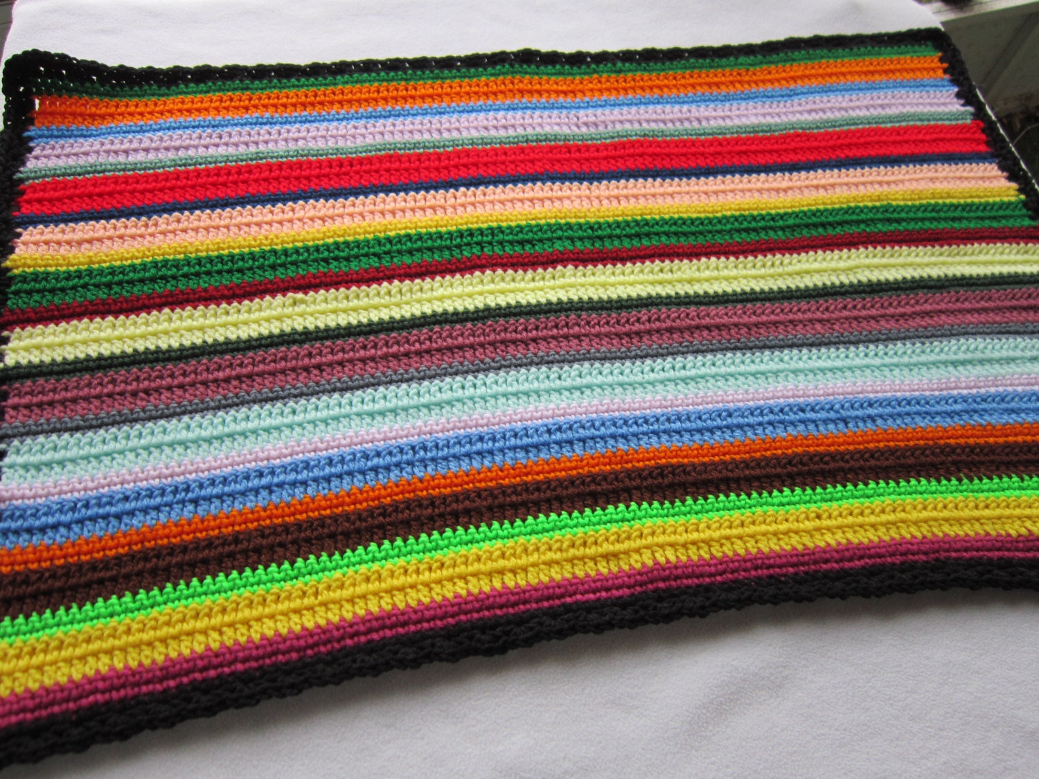 Scrap Crocheted Table Runner Multicolor