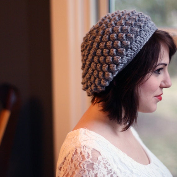 Heather Gray Crocheted Hat