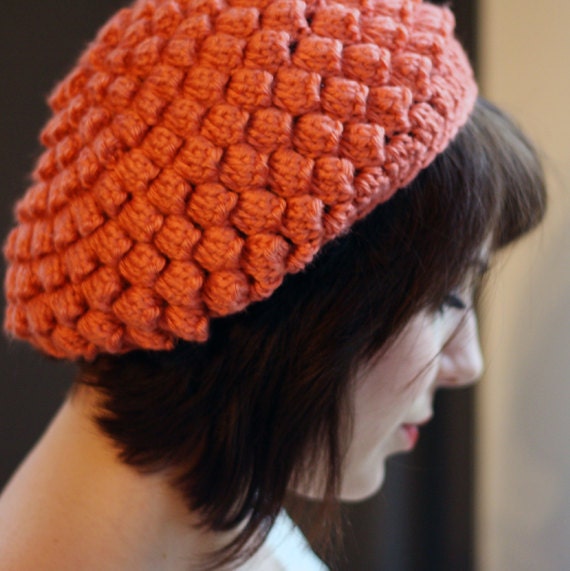 Coral Crocheted Hat