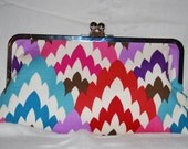 Colorful, Bright, Patterned Clutch/Crossbody Handbag