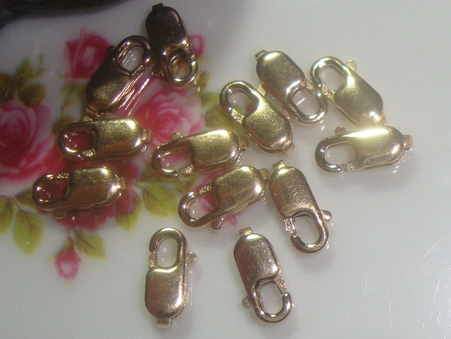 14K Gold Filled Lobster Claw Clasp, 5 pcs, 3x8mm