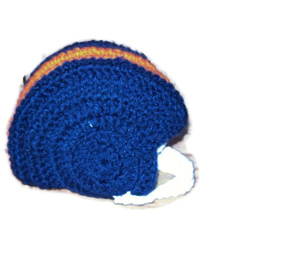Custom  Crocheted  Football Helmet Super Bowl Available In 3 Sizes
