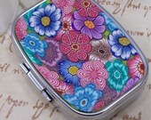 Polymer Clay Covered, 2 Compartment Pill Box