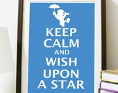 Keep Calm and Wish Upon A Star - 11 x 14 print - Pinocchio - thedevilstrip
