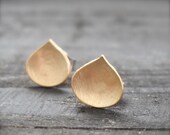 Golden Lotus Petal Studs