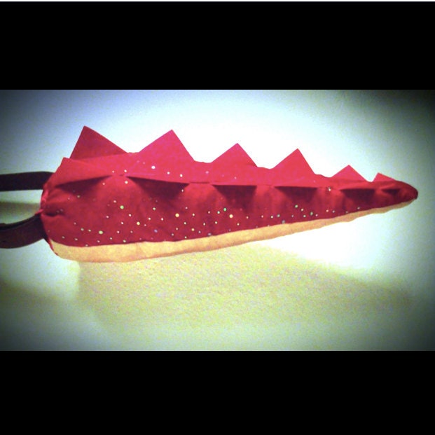 Ready To Ship: Dragon Tail with Aurora Borealis dots... 2 rows of spikes ... many colors