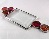 red glass and bevel sun catcher