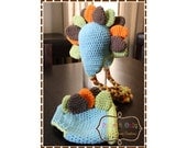 Dinosaur Hat and Diaper Cover Crochet Pattern SET - DANNY & DINA - 134, 712