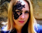 Halloween Mask Lace tattoo adheres to face