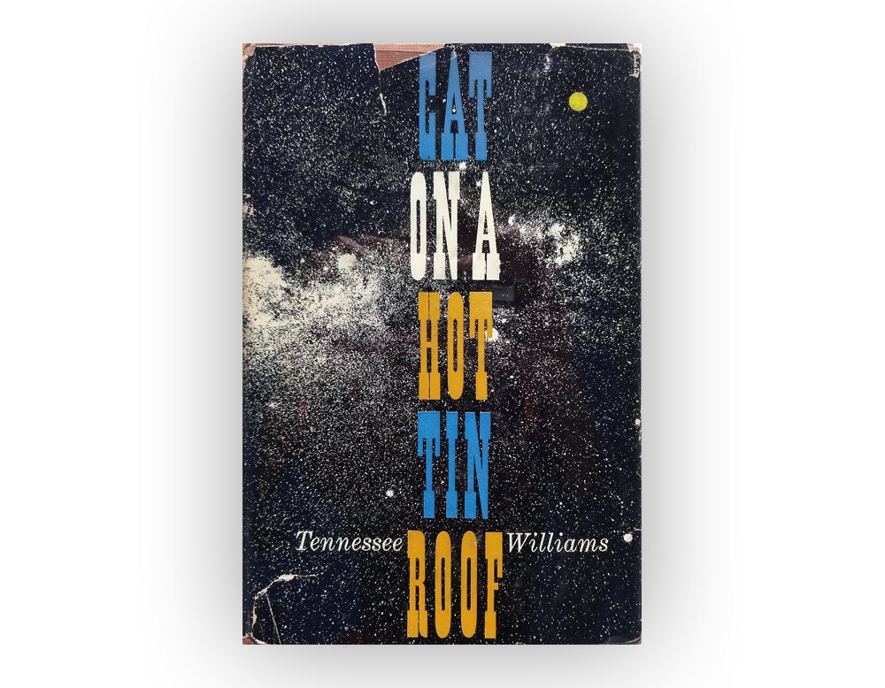 Alvin Lustig book jacket design, 1955. "Cat on a Hot Tin Roof" by Tennessee Williams