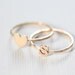 personalized initial stackable rings - yellow gold filled