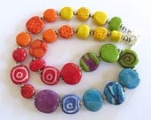 Beaded Necklace, Kazuri Beads,  Fair Trade, Ceramic Jewellery