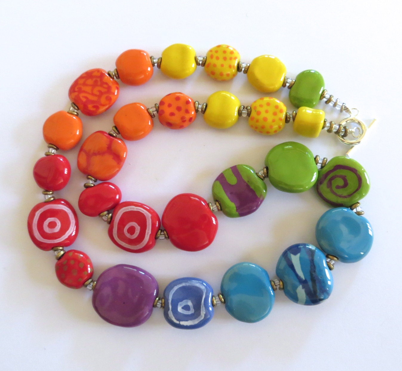 Beaded Necklace, Kazuri Beads,  Fair Trade, Ceramic Jewellery