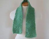 SUPER SALE Short Bright Kelly Green Scarf