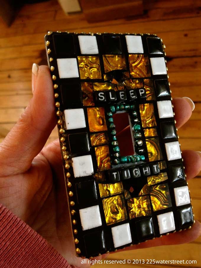 Sleep Tight Mosaic Tile Light Switch Cover