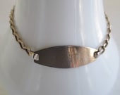 Vintage Signed Sturdy Gold Filled ID Bracelet