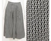 Chainmail Geometric Black & White Skirt / M