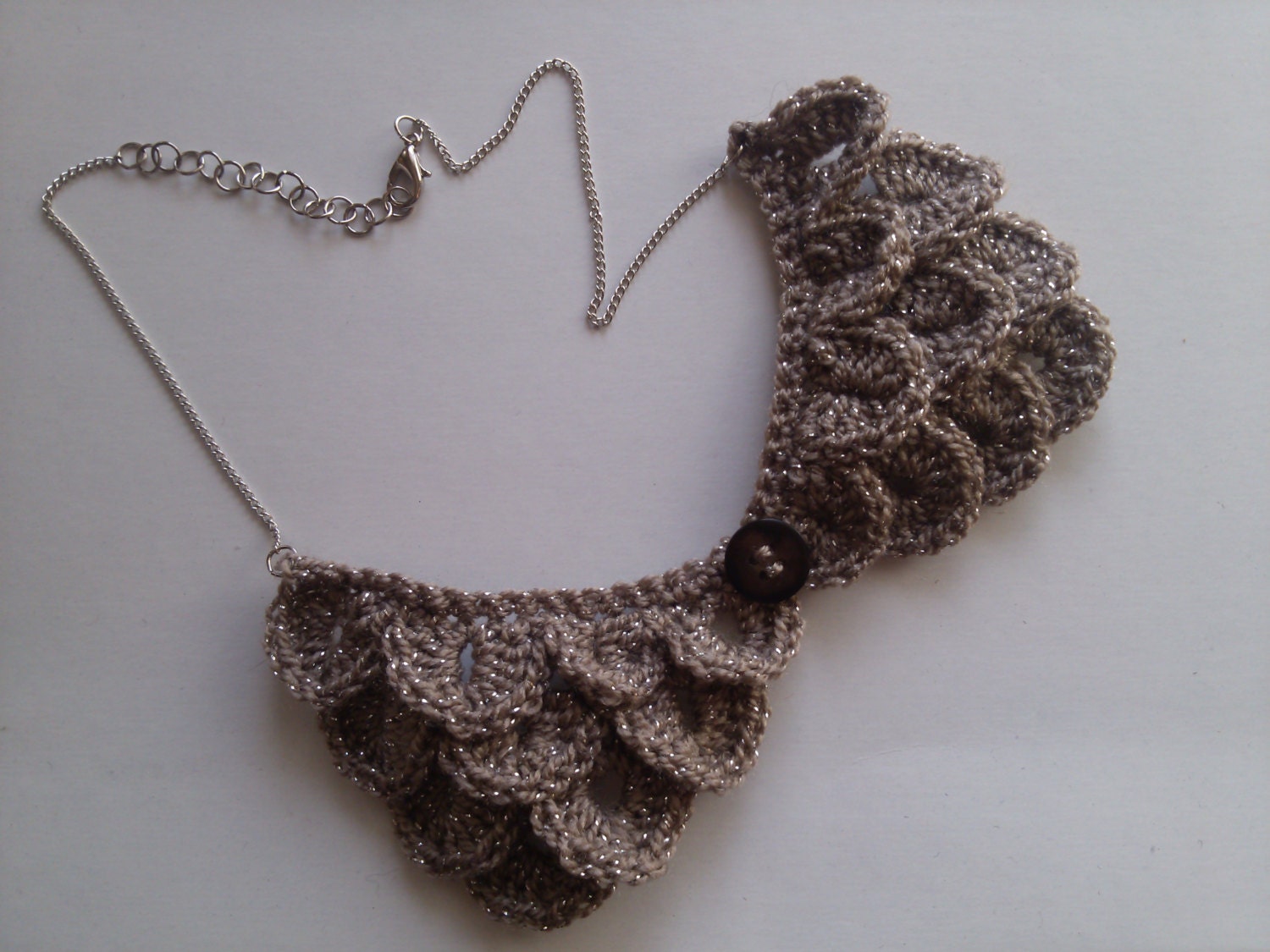 Crochet Sparkle Collar Necklace