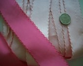 2 yds. of french picot grosgrain ribbon with sweet picot edge in pastel pink