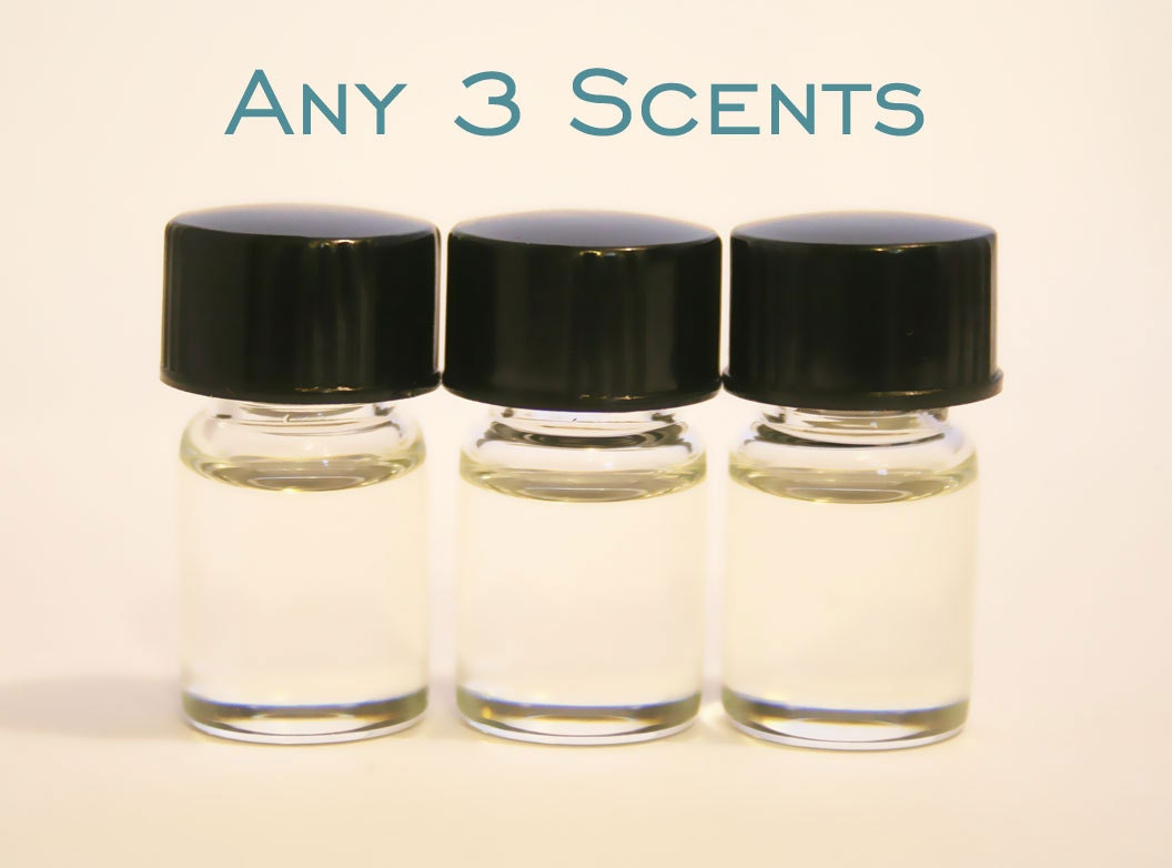 Perfume Oil Sample Gift Set of 3 - Trial Size - Mini Mix and Match Set