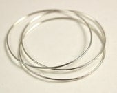 Sterling Silver Bangle Bracelets - set of 3 - made to order