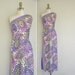 vintage 1960s dress / 60s rare shoulder strap dress / 1960s cotton vacation dress