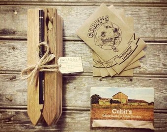 Pack of Cubits Basil free w order. LIMITED. Garden Markers from reclaimed wood with Indigo pencil