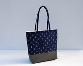 The Day Tote - MADE TO ORDER - Navy Anchors
