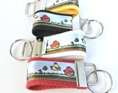 Angry Birds Mini Key Fob, Yellow Black Red White Available, You Pick the Color, Luggage Tag