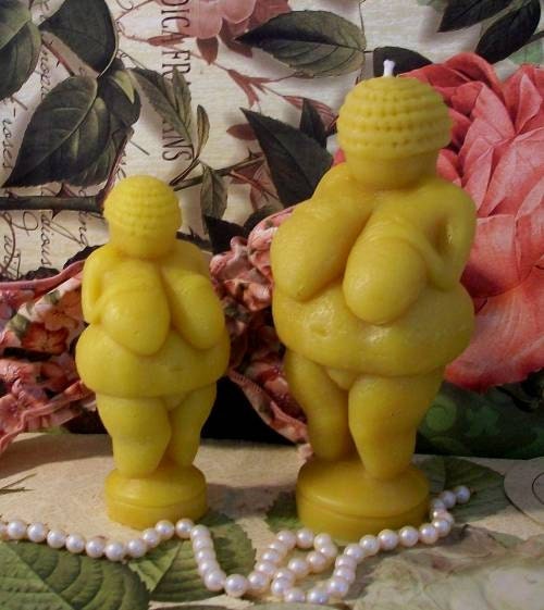 Beeswax Small Fertility Goddess Venus of Willendorf Candle