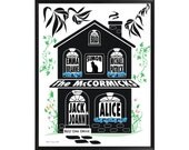 Personalized Family Home Print - Framed