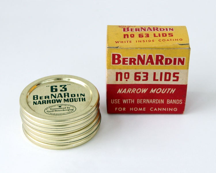 Vintage Jar Lids BerNARdin Canning Lids