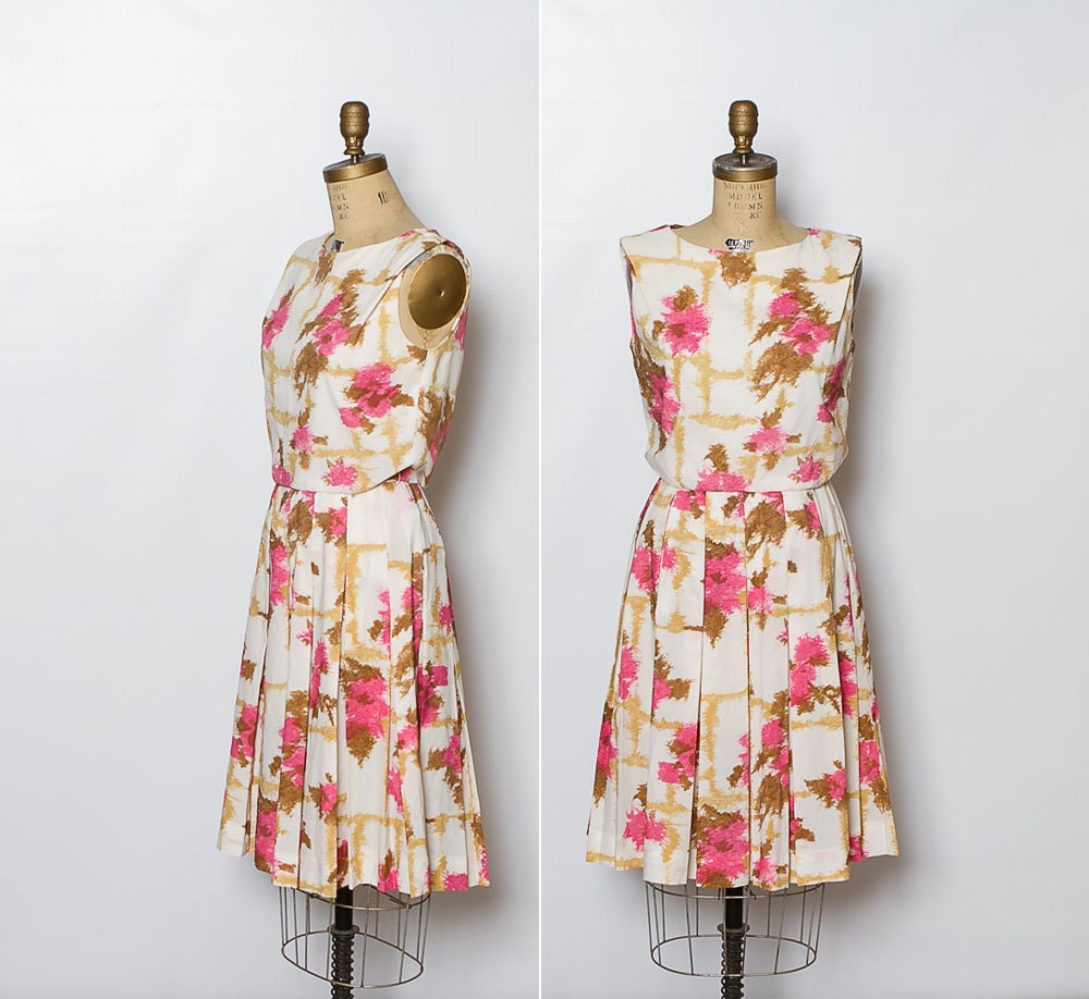 vintage 1960s floral party dress
