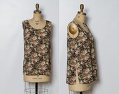 vintage floral tank blouse