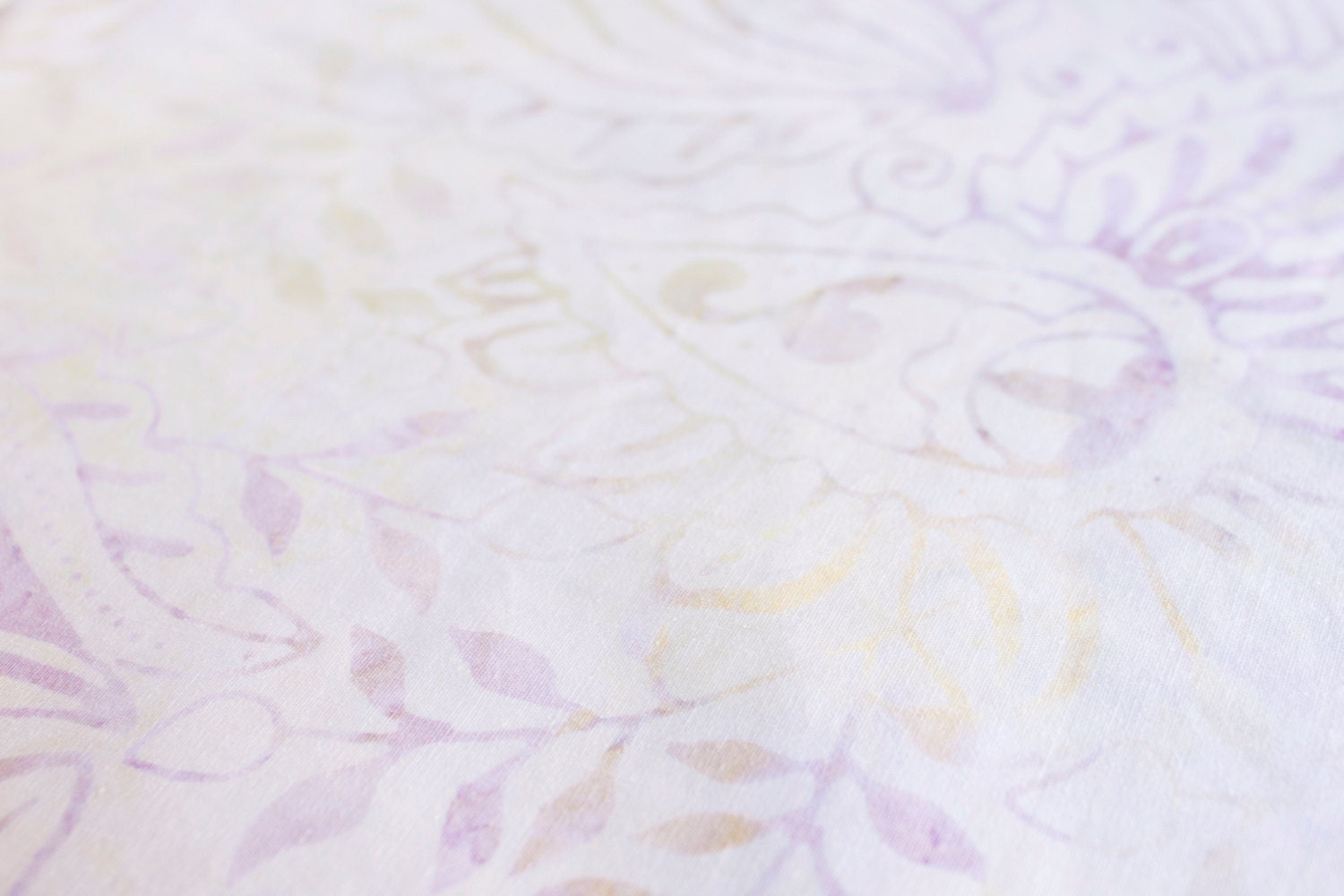 Batavian Batiks Light Floral Paisley 1 yard