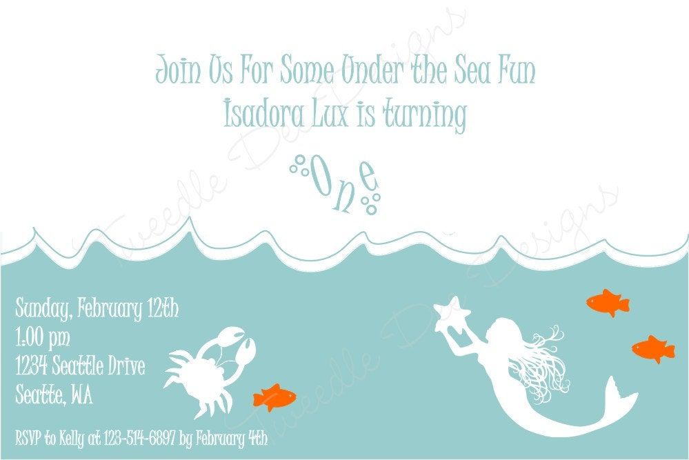 Under the Sea Mermaid Printable Party Collection