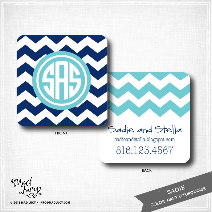SADIE - personalized Mommy / Business Cards / calling cards / chevron / set of 50