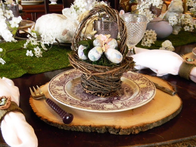 LARGE Rustic Wood Tree Slice Centerpiece - Personalized - 10 - 13 inch diameter