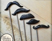 Plastic Mustaches on STEEL RODS - The Quintessential Mix - Set of 5 Il_170x135