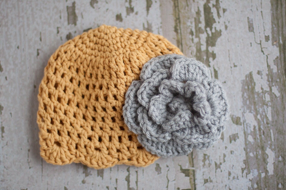 yellow newborn hat