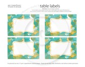 INSTANT DOWNLOAD - Bubbles Collection (Mustard and Teal Edition) - STANDARD Celebration Circles