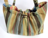 Knitting Project Bag Striped Knitting Tote Organizer