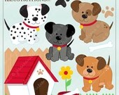 Dog Days Cute Digital Clipart for Invitations, Card Design, Scrapbooking, and Web Design, Dog Clipart Il_170x135