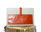 13 inch MacBook Pro - Grey Wool Felt with Brown Leather
