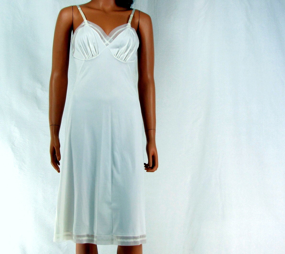 Vintage Full white Nylon Slip