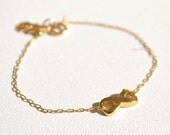 Infinity knot bracelet, mothers day personalized gift for her, gold charm bracelet, Friendship eternity bracelet, Anniversary present