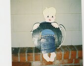 Handmade custom painted "Boy on a Tire Swing"