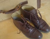 Great Vintage Lace-up Brown Leather Candies